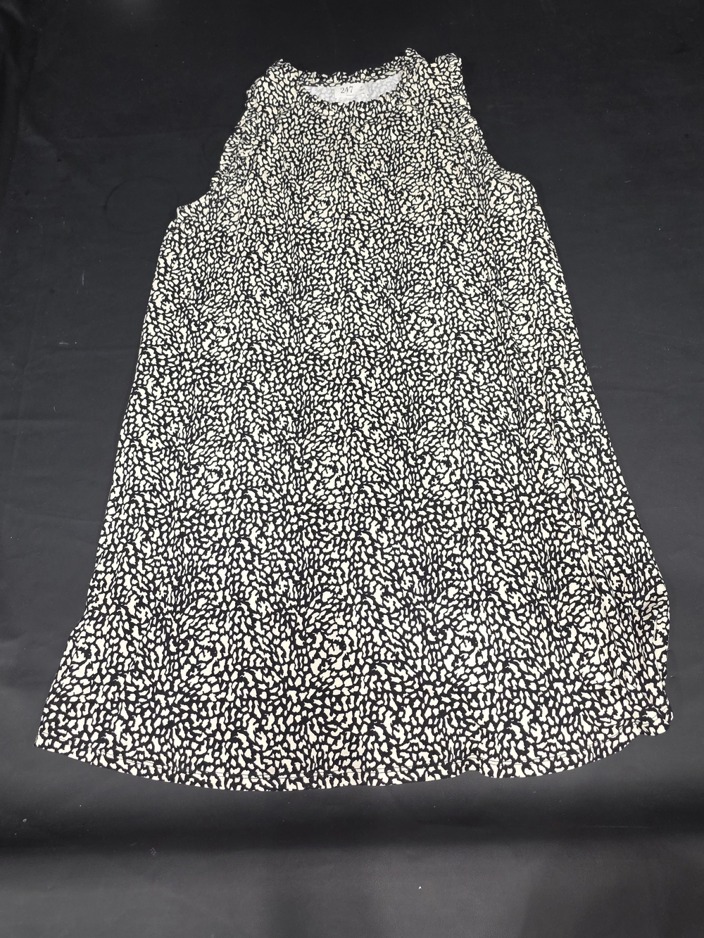 24/7 by Maurices Animal Print Mini Dress Black & White Size XL